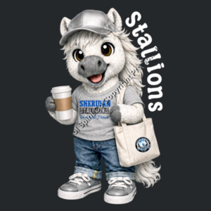 Sheridan Stallions-07A-002- - Youth Heavy Cotton 100% Cotton T Shirt Design