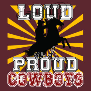 Loud & Proud Cowboys - Youth Heavy Cotton 100% Cotton T Shirt Design