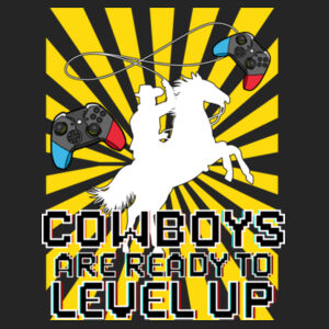 Level up Cowboys 02-006 - Heavy Blend Crewneck Sweatshirt - Adult Cooling Performance Long Sleeve Tee Design