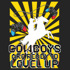 Level up Cowboys 02-006 - Heavy Blend Crewneck Sweatshirt - Adult Cooling Performance Long Sleeve Tee Design