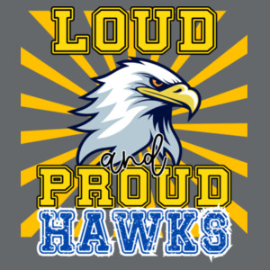 Loud & Proud Hawks - Heavy Blend Crewneck Sweatshirt Design