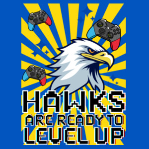 Level up Hawks 02-302 - Youth Cooling Performance Short Sleeve Tee Design