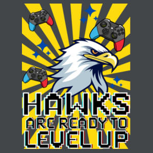 Level up Hawks 02-302 - Adult Cooling Performance Short Sleeve Tee Design