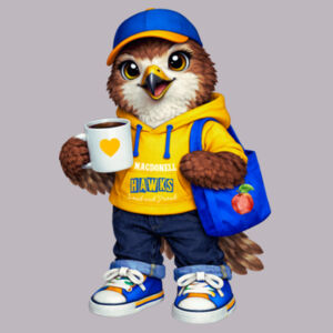 Hawk Mascot 02-304 - Adult Cooling Performance Short Sleeve Tee Design
