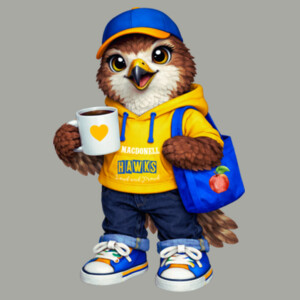 Hawk Mascot 02-304 - Adult Softstyle ® T Shirt Design