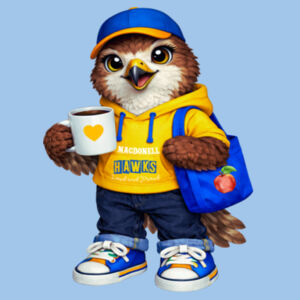 Hawk Mascot 02-304 - Youth Heavy Cotton 100% Cotton T Shirt Design