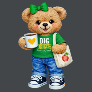 DJG Bear 02-500 - Adult Cooling Performance Long Sleeve Tee Design