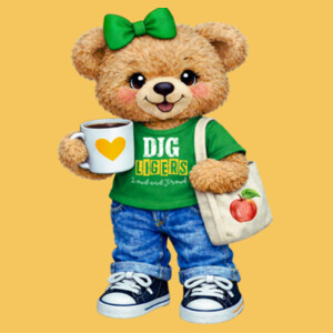 DJG Bear 02-500 - Youth Heavy Cotton 100% Cotton T Shirt Design