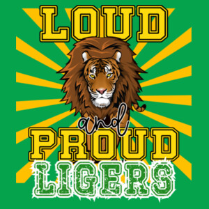 Loud & Proud Ligers  - Youth Heavy Cotton 100% Cotton T Shirt Design