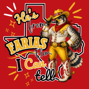 He's From Farias 02-607 - Youth Cooling Performance Short Sleeve Tee Design
