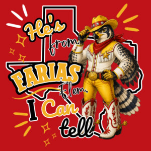 He's From Farias 02-607 - Youth Cooling Performance Short Sleeve Tee Design