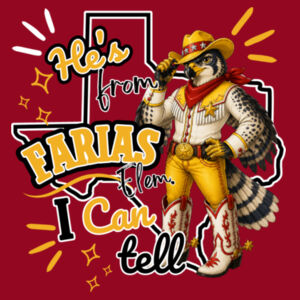 He's From Farias 02-607 - Adult Cooling Performance Short Sleeve Tee Design