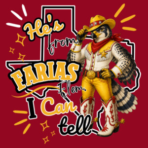 He's From Farias 02-607 - Adult Cooling Performance Short Sleeve Tee Design