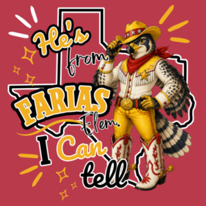 He's From Farias 02-607 - Heavy Blend Crewneck Sweatshirt Design
