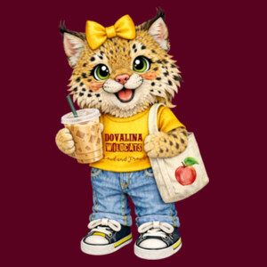 Dovalina Wildcat Mascot 20-102 - Adult Cooling Performance Long Sleeve Tee Design