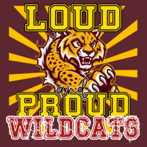 Loud & Proud Wildcats 20-600 - Youth Heavy Cotton 100% Cotton T Shirt Design