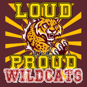 Loud & Proud Wildcats 20-600 - Youth Heavy Cotton 100% Cotton T Shirt Design