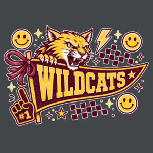 Wildcats Pennant 20-604 - Adult Cooling Performance Long Sleeve Tee Design