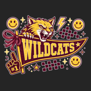 Wildcats Pennant 20-604 - Adult Cooling Performance Short Sleeve Tee Design