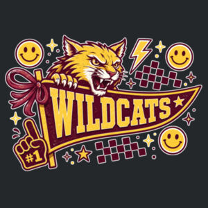 Wildcats Pennant 20-604 - Youth Heavy Cotton 100% Cotton T Shirt Design