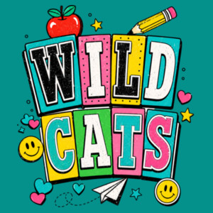 Wildcats Retro Groovy 20-605 - Adult Softstyle ® T Shirt Design