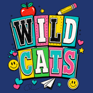 Wildcats Retro Groovy 20-605 - Heavy Blend Crewneck Sweatshirt Design