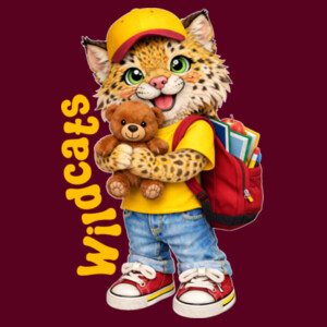 Wildcats Mascot 20-609 - Youth Cooling Performance Short Sleeve Tee Design