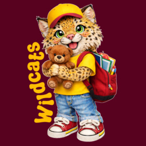 Wildcats Mascot 20-609 - Adult Cooling Performance Short Sleeve Tee Design