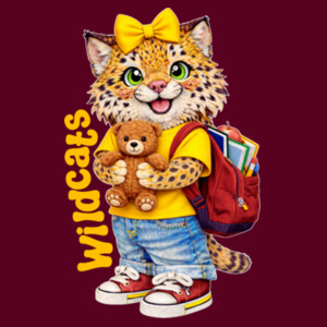 Wildcats Mascot 20-610 - Youth Cooling Performance Short Sleeve Tee Design