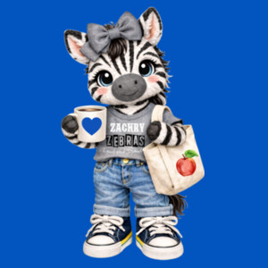 Zebra Mascot 02-804 - Adult Cooling Performance Long Sleeve Tee Design