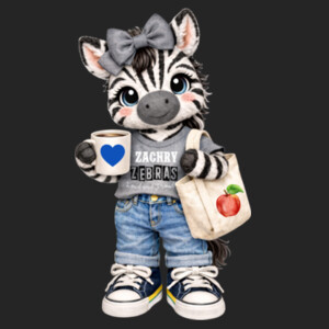 Zebra Mascot 02-804 - Adult Cooling Performance Short Sleeve Tee Design