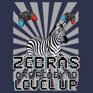 Level Up Zebras 20-801 - Heavy Blend Crewneck Sweatshirt Design
