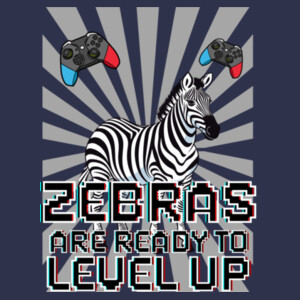 Level Up Zebras 20-801 - Heavy Blend Crewneck Sweatshirt Design