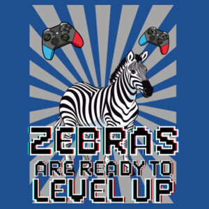 Level Up Zebras 20-801 - Youth Heavy Cotton 100% Cotton T Shirt Design