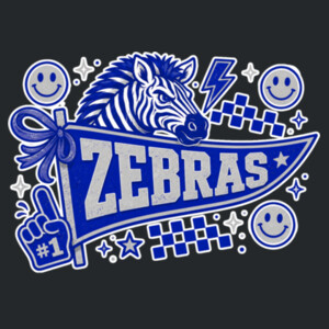 Zebras Pennant 20-802 - Heavy Blend Crewneck Sweatshirt Design