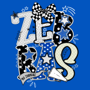 Zebras Preppy 20-803 - Adult Cooling Performance Long Sleeve Tee Design