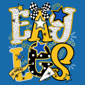 Eagles Preppy Blue/Yellow 20-200 - Heavy Blend Crewneck Sweatshirt Design