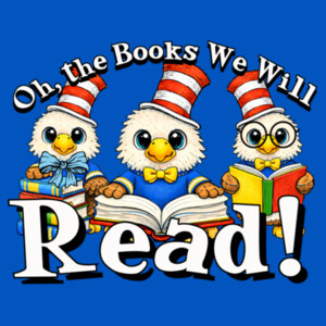 Oh The Books We Will Read Eagles 20-201 - Youth Cooling Performance Short Sleeve Tee Design