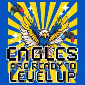 Level Up Eagles Blue and Yellow 20-203 - Adult Cooling Performance Long Sleeve Tee Design