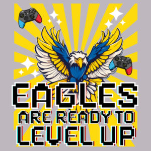 Level Up Eagles Blue and Yellow 20-203 - Adult Cooling Performance Short Sleeve Tee Design