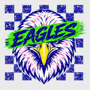Eagles Checkered 20-208 - Youth Cooling Performance Short Sleeve Tee Design