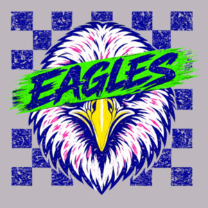 Eagles Checkered 20-208 - Adult Cooling Performance Short Sleeve Tee Design