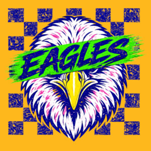 Eagles Checkered 20-208 - Adult Softstyle ® T Shirt Design