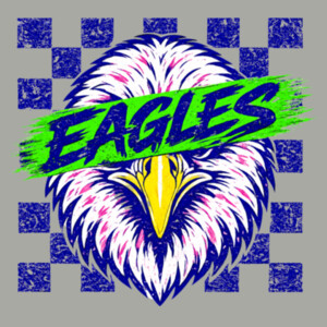 Eagles Checkered 20-208 - Heavy Blend Crewneck Sweatshirt Design