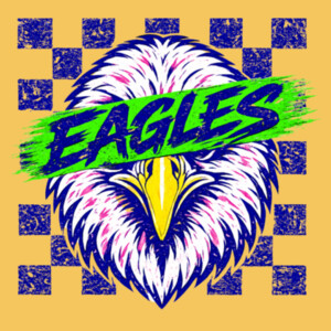 Eagles Checkered 20-208 - Youth Heavy Cotton 100% Cotton T Shirt Design