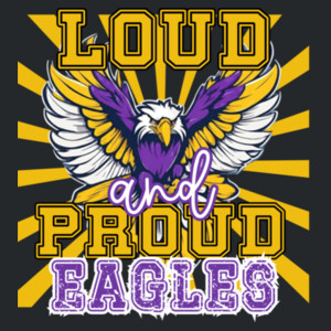 Loud & Proud Eagles Purple/Yellow 20-214 - Youth Heavy Cotton 100% Cotton T Shirt - Adult Softstyle ® T Shirt Design