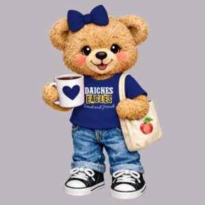 Bear Mascot Daiches Elem. 03-400 - Youth Cooling Performance Short Sleeve Tee Design