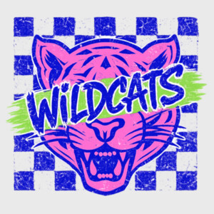 Wildcats Retro Checkered 20-612 - Youth Cooling Performance Short Sleeve Tee Design