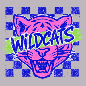Wildcats Retro Checkered 20-612 - Adult Cooling Performance Short Sleeve Tee Design