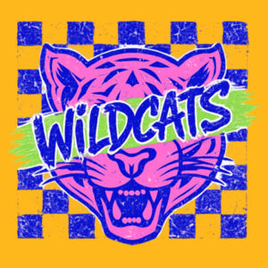 Wildcats Retro Checkered 20-612 - Heavy Blend Crewneck Sweatshirt Design